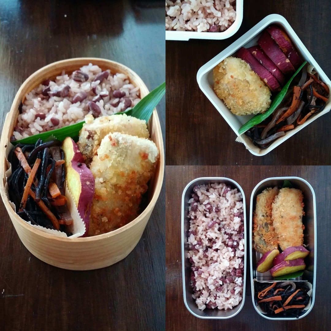娘と息子と自分弁当