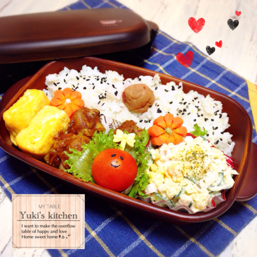 チキンカレーとポテトサラダのお弁当