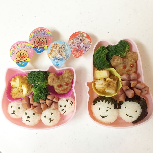 動物と子供お弁当