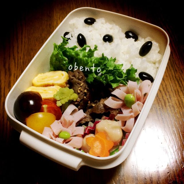 黒豆ご飯のお弁当