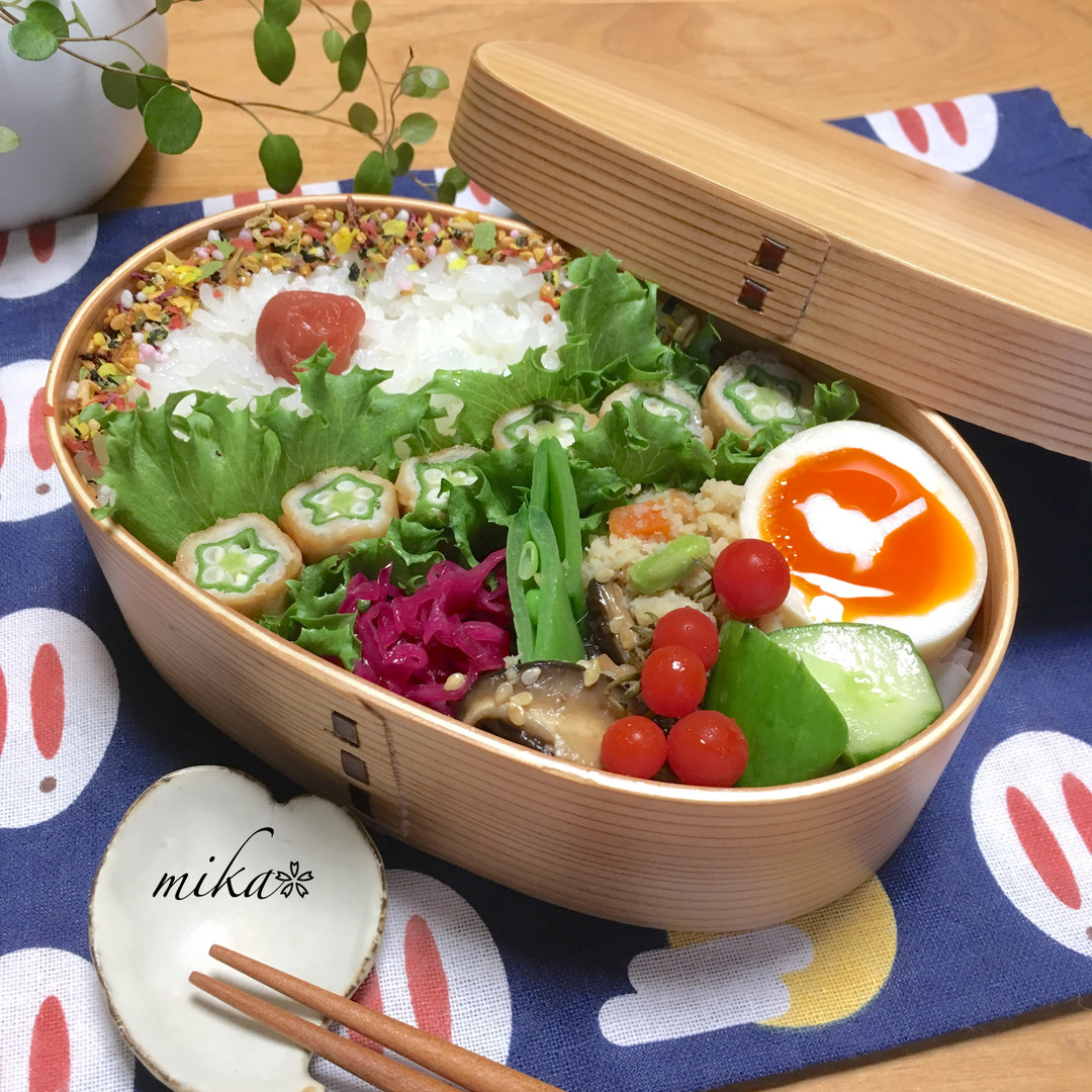 オクラの豚肉巻き弁当
