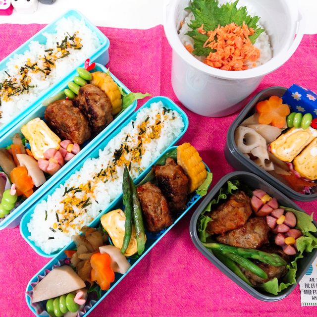 ハンバーグ弁当🎵