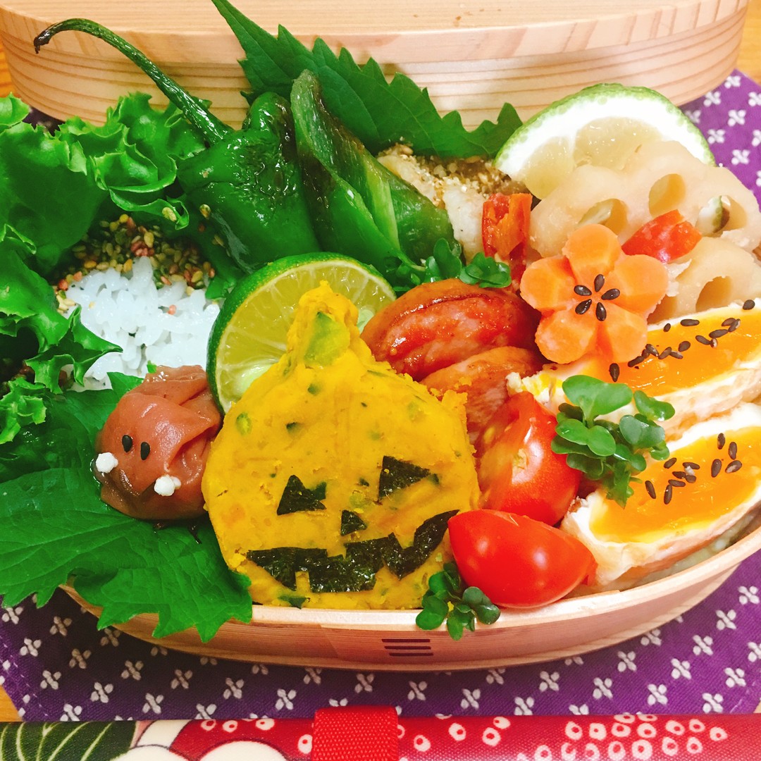 マッシュドパンプキンのハロウィン弁当🎃