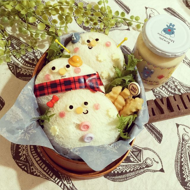 ランチパック風 ゆきだるま弁当