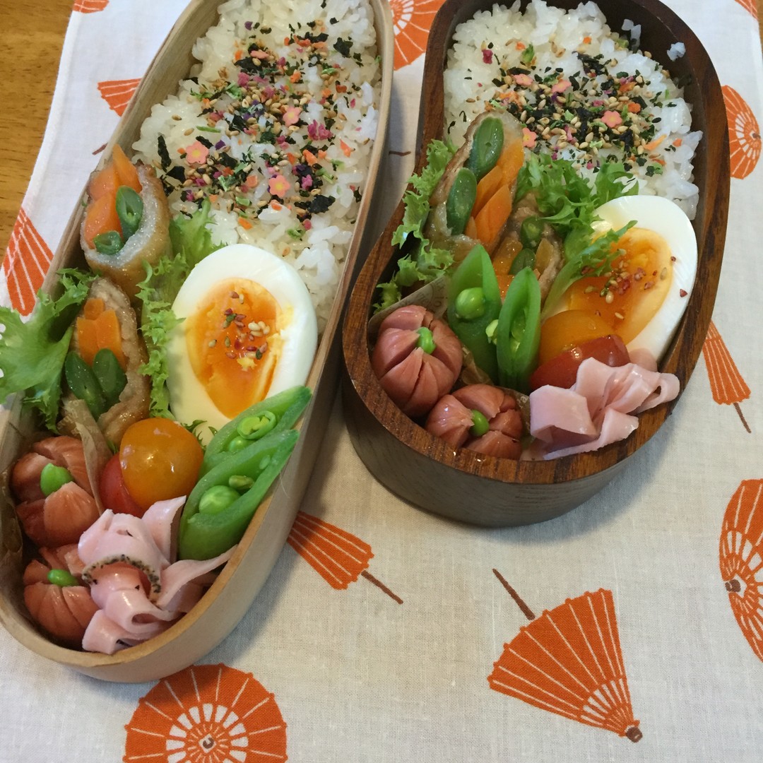 むすめとわたしのお弁当(๓˘▽˘๓)
