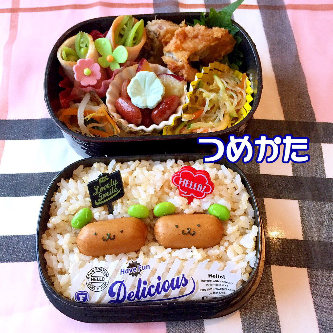 くまウィンナー弁当詰め方