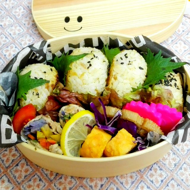 生姜味噌の焼きおにぎり弁当★