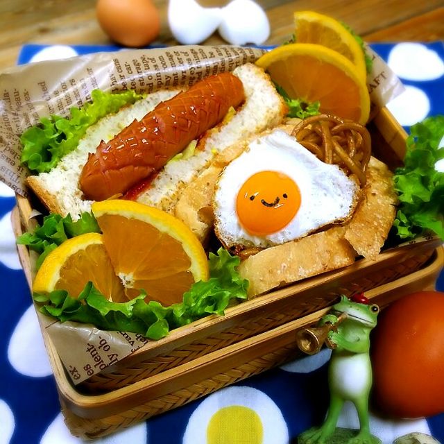 旦那さんの朝ごパン弁当♪
