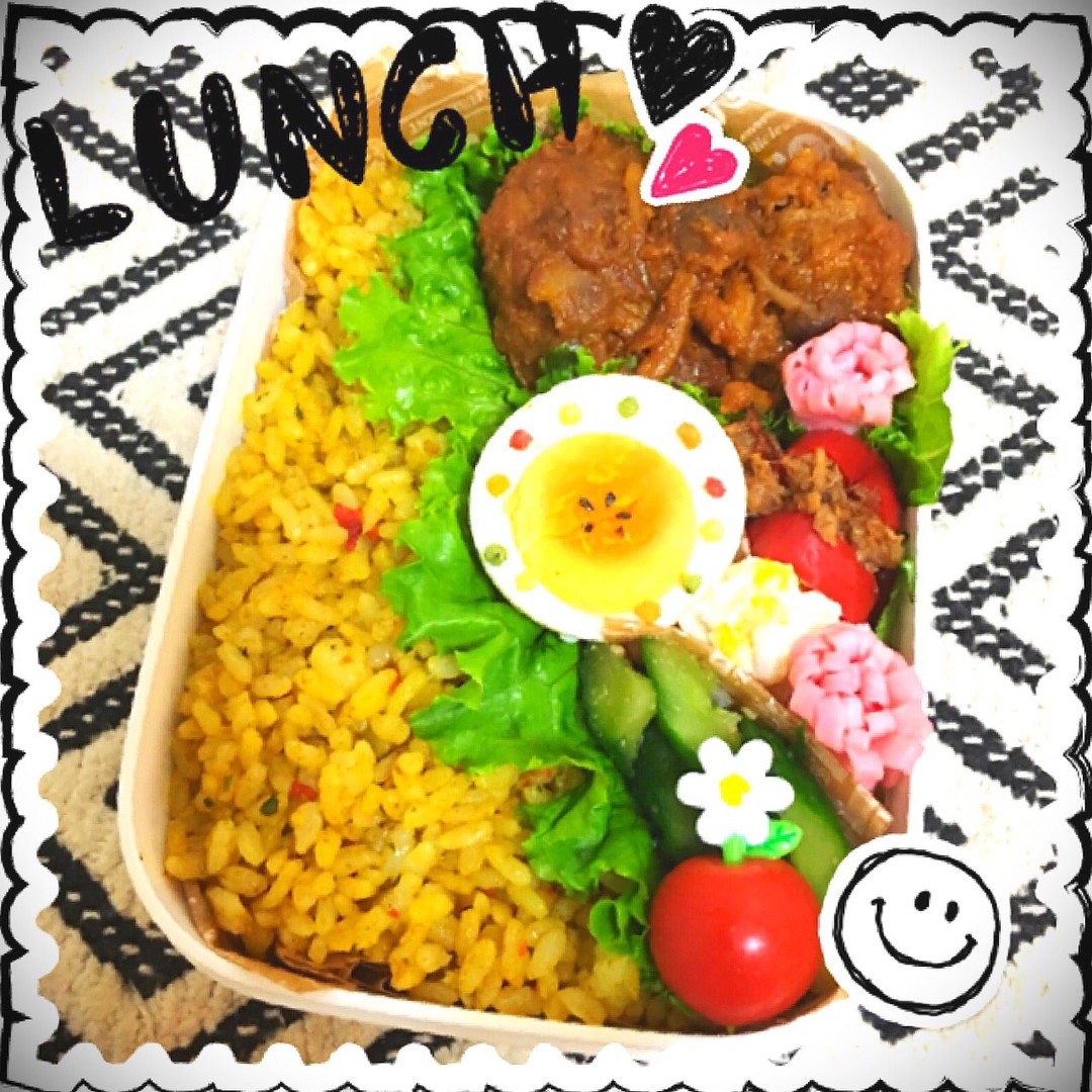 余り物詰め込み弁当❤️