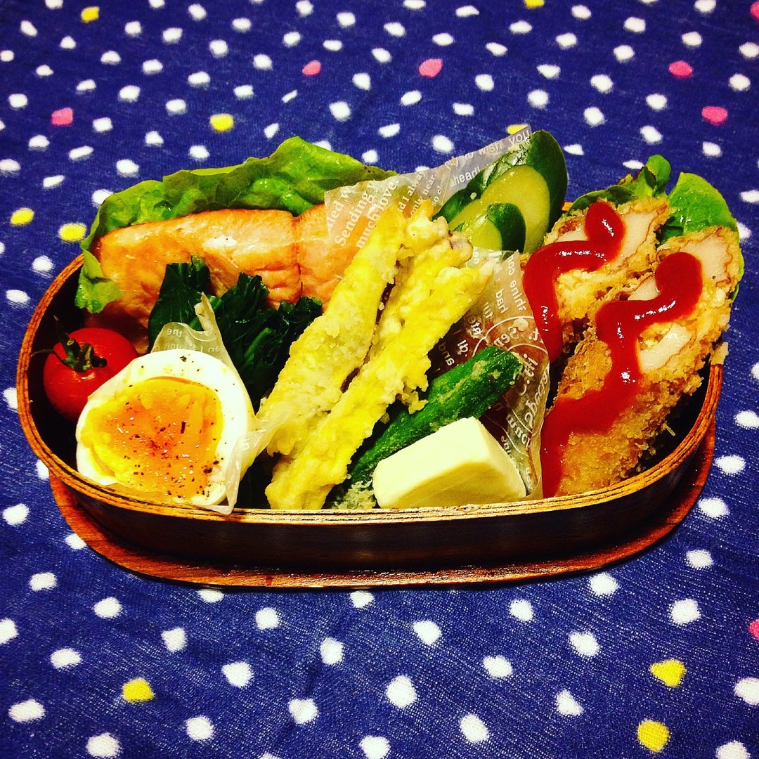お弁当作り再開シャケ弁当