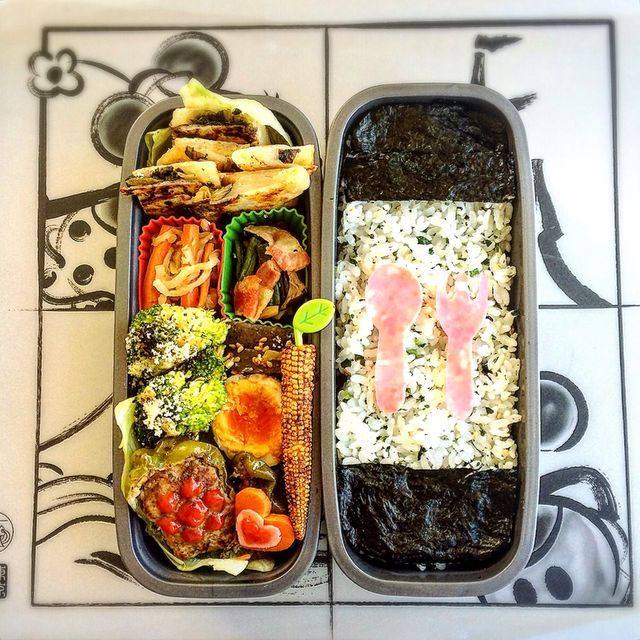 ピーマンの肉詰め弁当