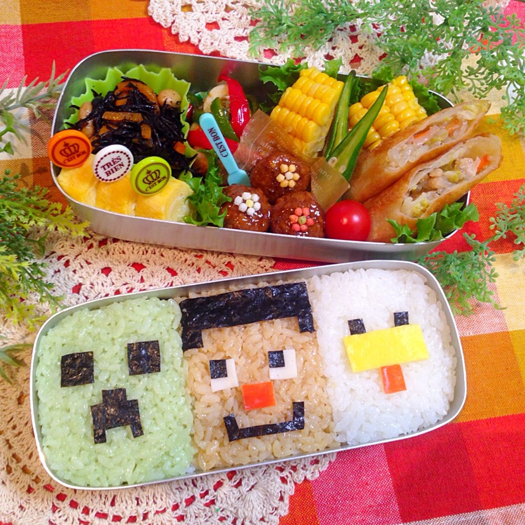 息子のお弁当！マイクラ‼︎