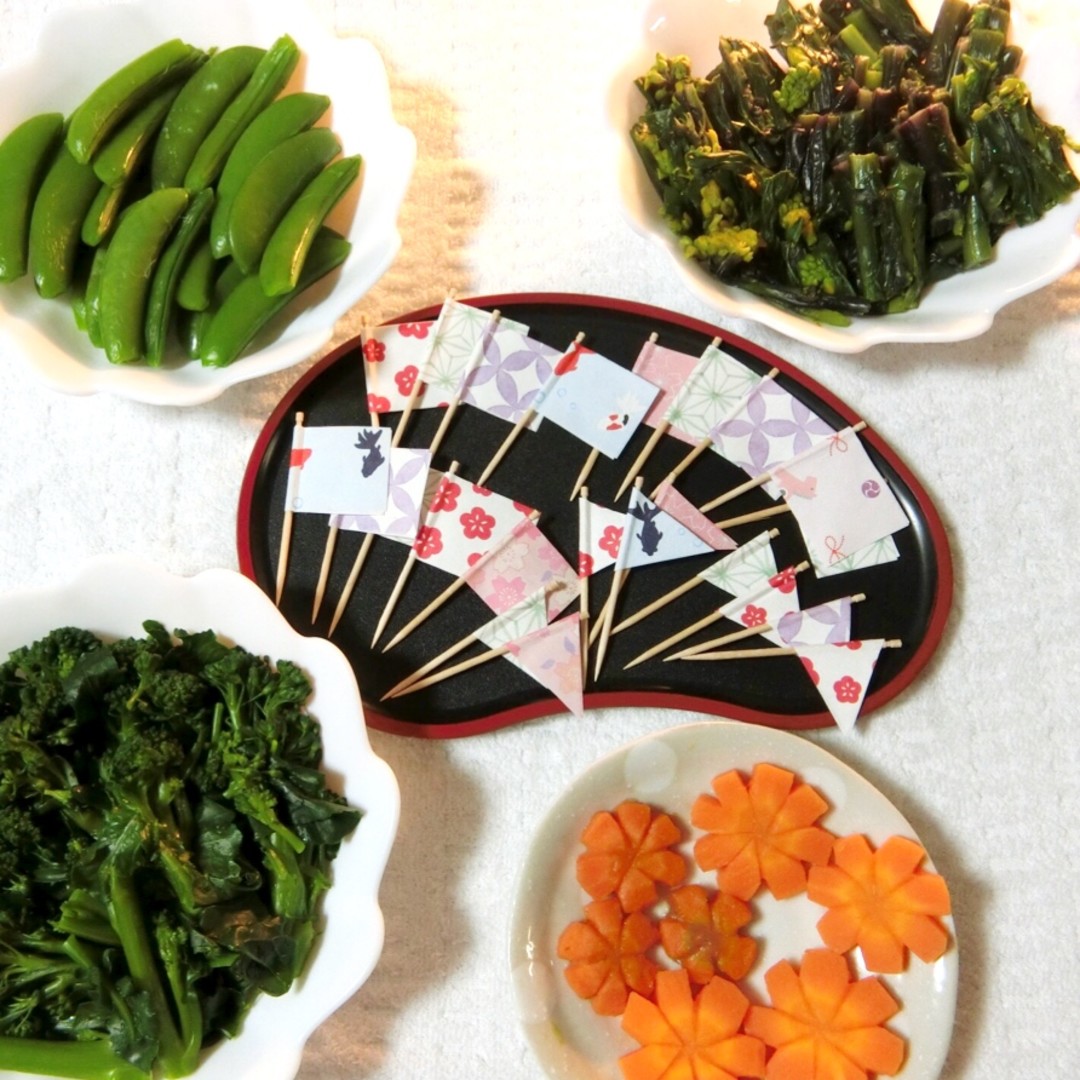スナップえんどう  菜花  ブロッコリー スティックセニョール   花人参  フラッグピック🚩