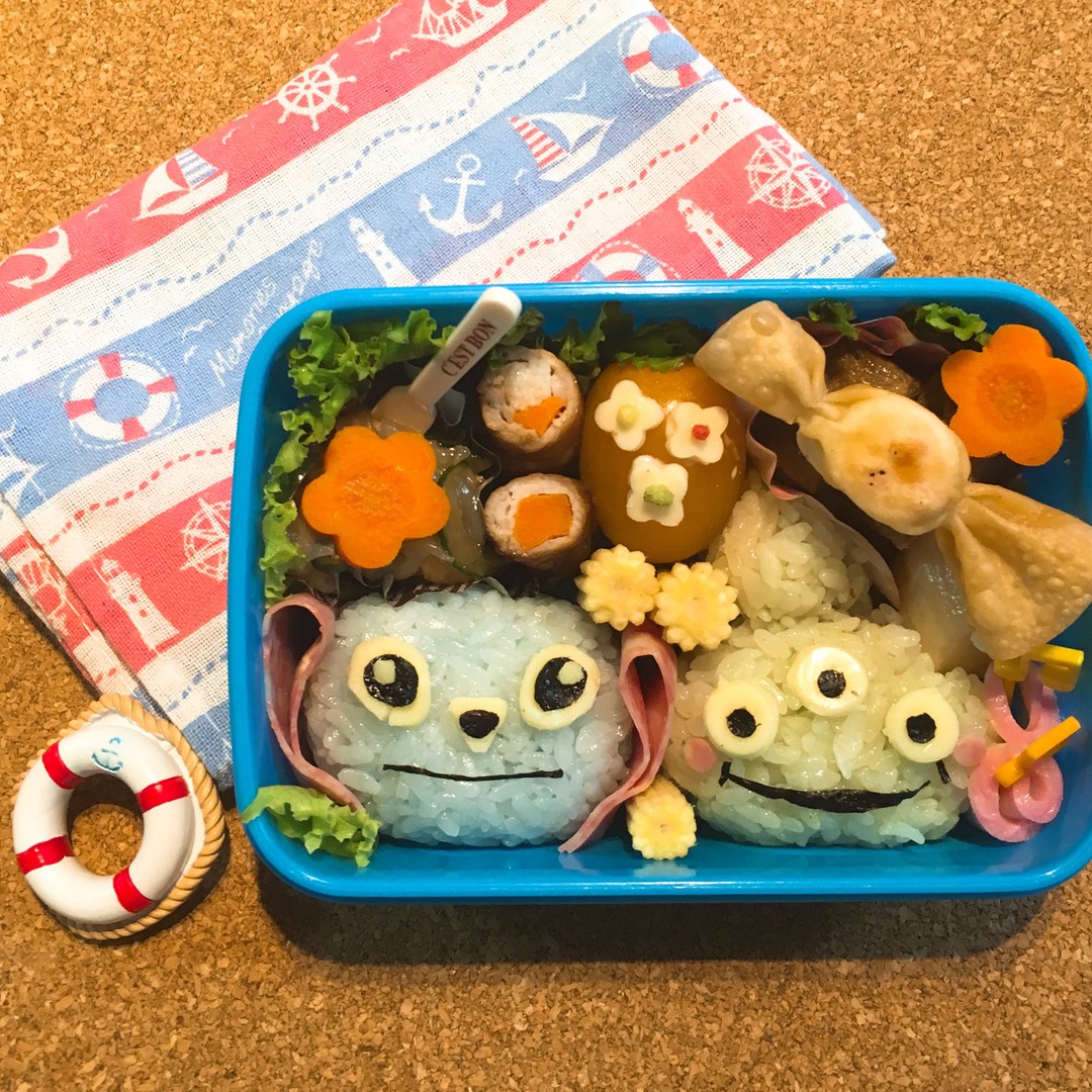 スティッチとリトルグリーンメン弁当