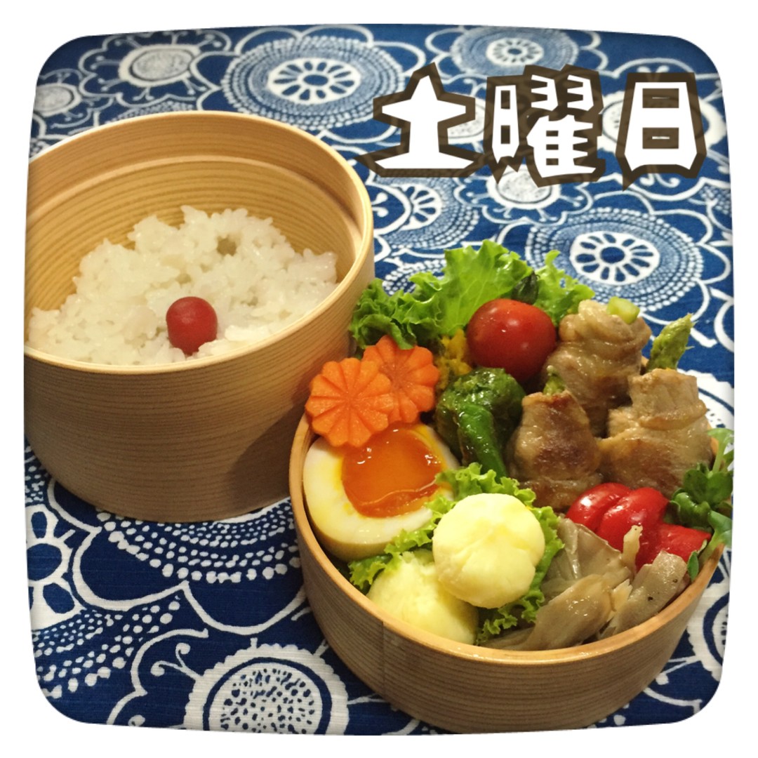 肉巻きアスパラ弁当