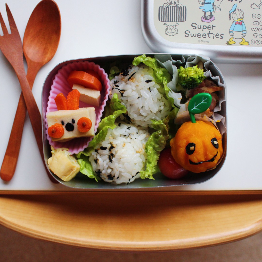 高野豆腐とジャックオーランタン弁当