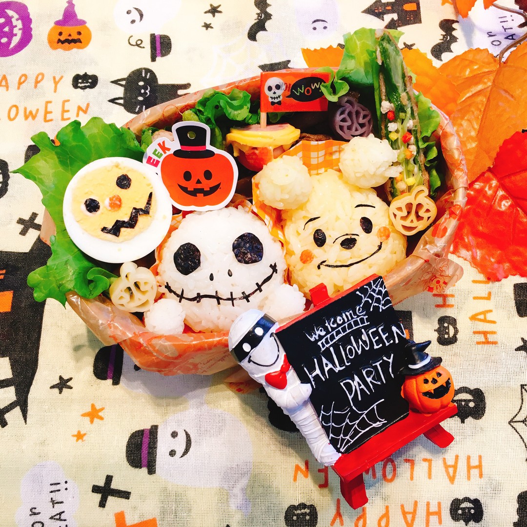 ジャックとプーさんのハロウィン弁当