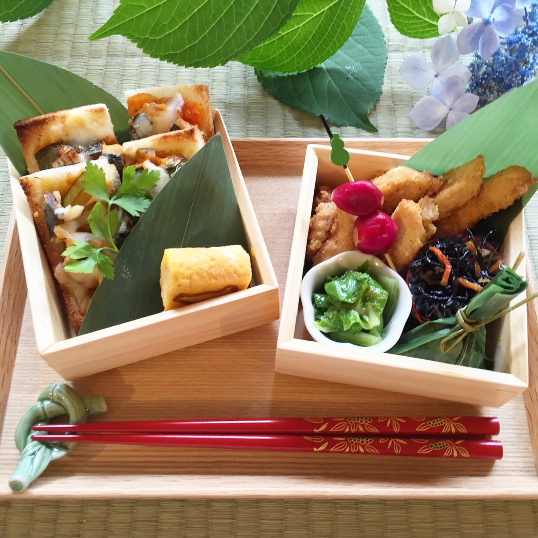 余り物でピザトースト弁当
