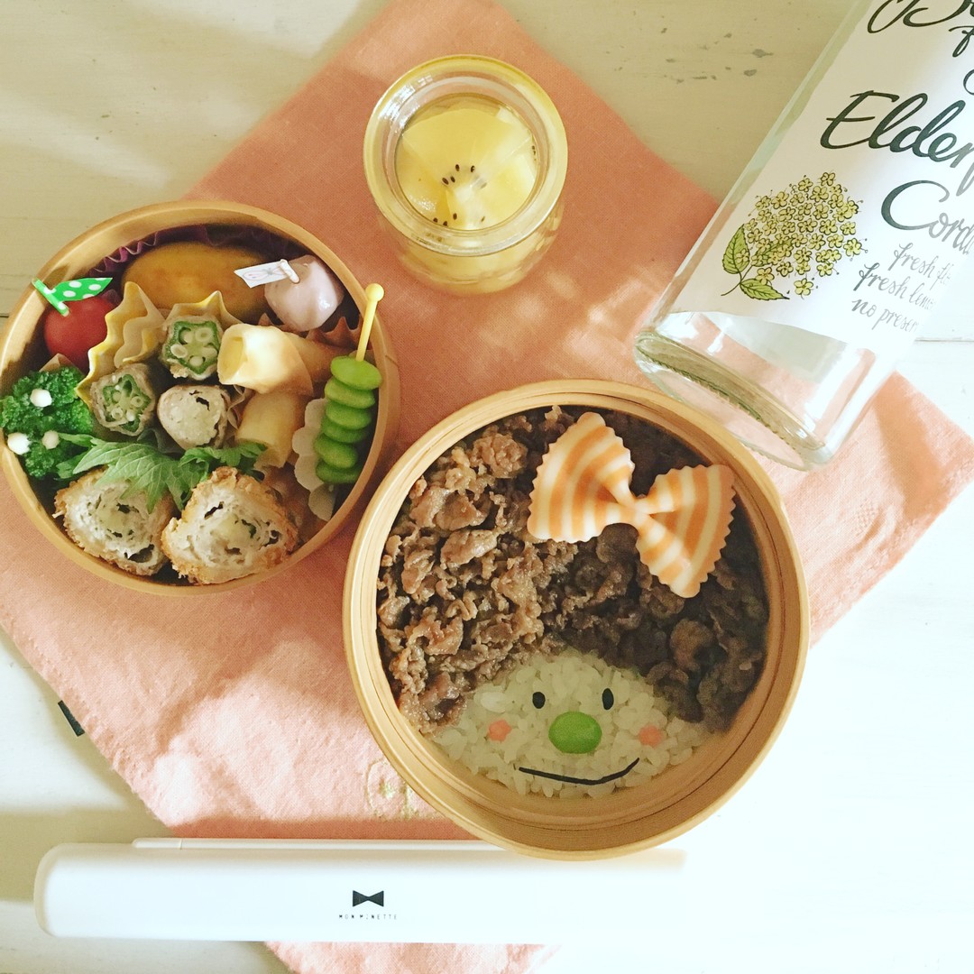 お肉アフロちゃん弁当♩