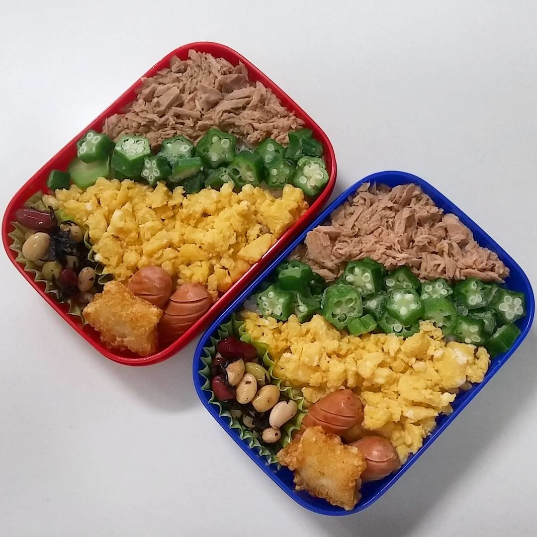 三色丼弁当
