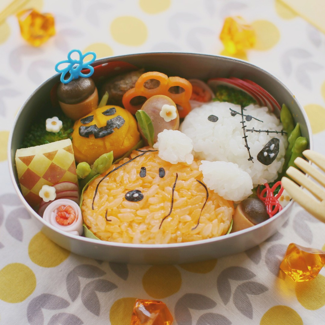 ハロウィンかぼちゃのスヌーピーお弁当