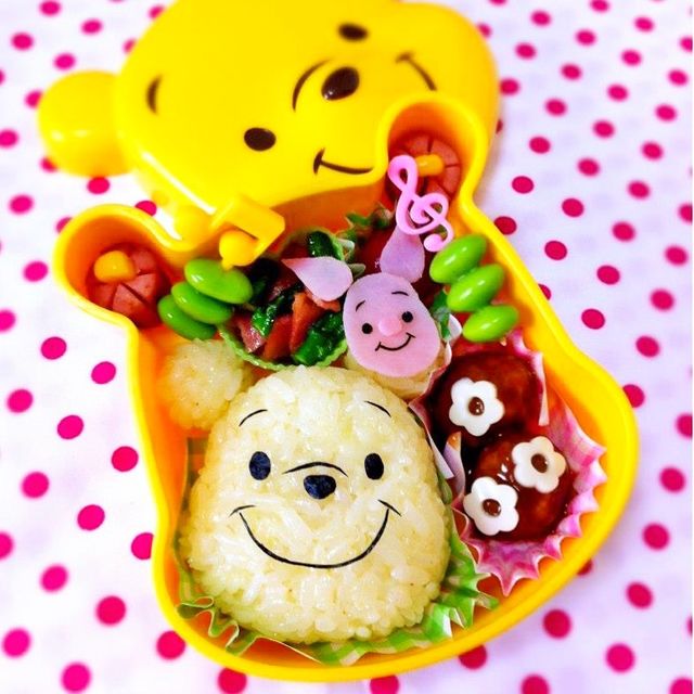 プーさん＆ピグレットお弁当♡