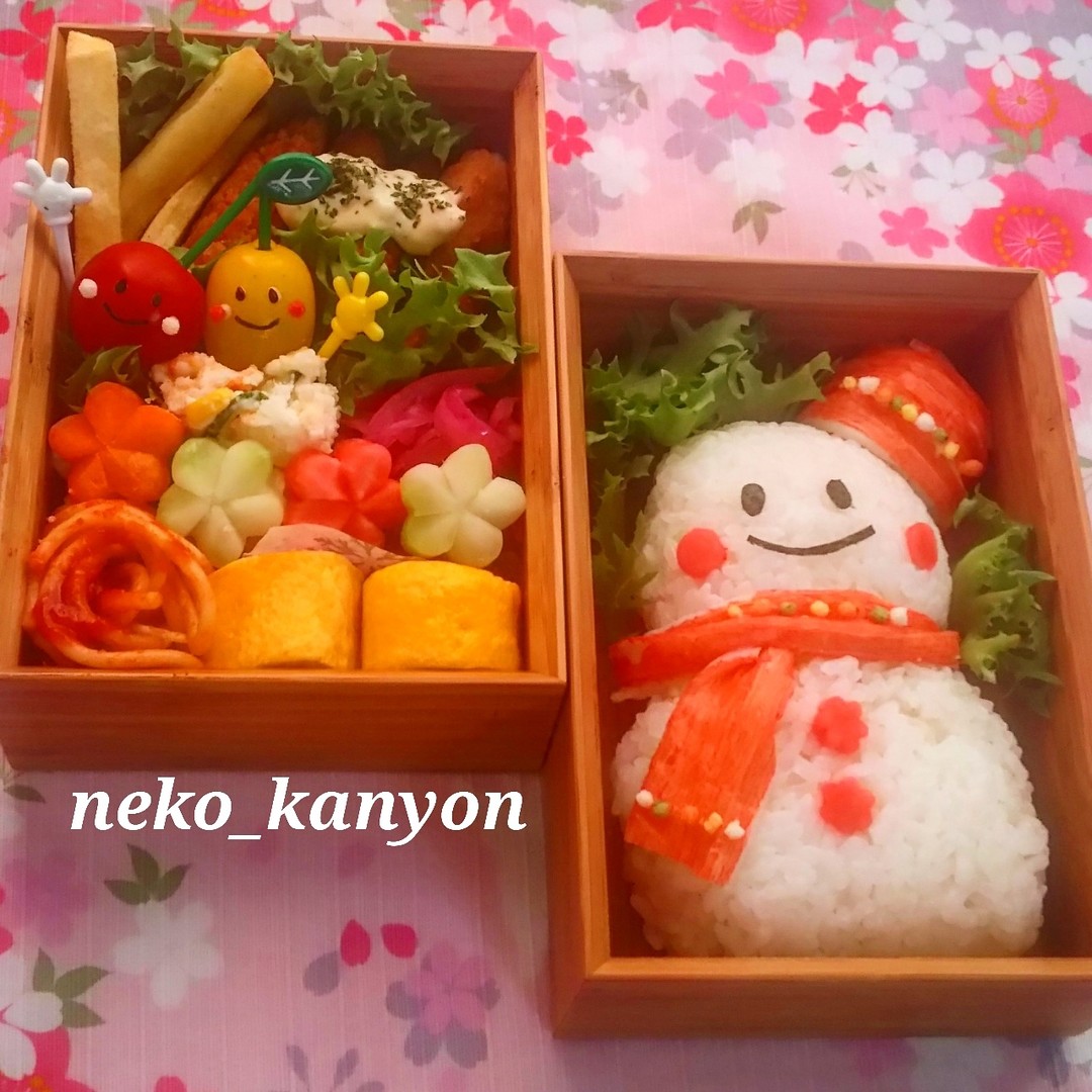 でっか雪だるま🍙⛄弁当♪