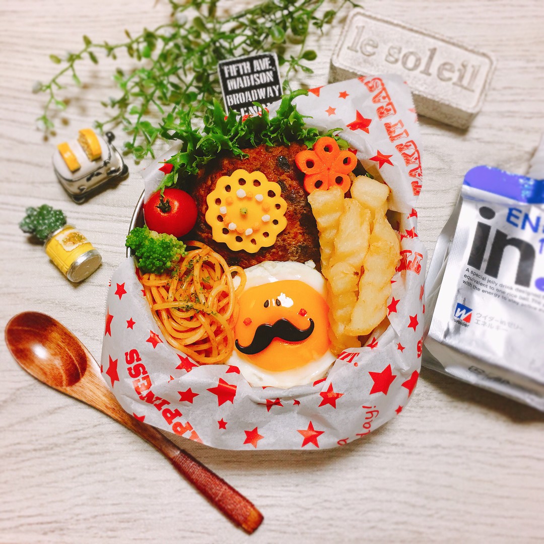 息子の部活弁当♡ロコモコ弁当
