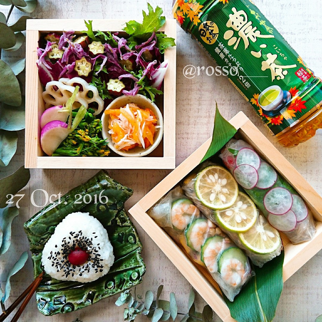 もち麦サラダの生春巻きお弁当