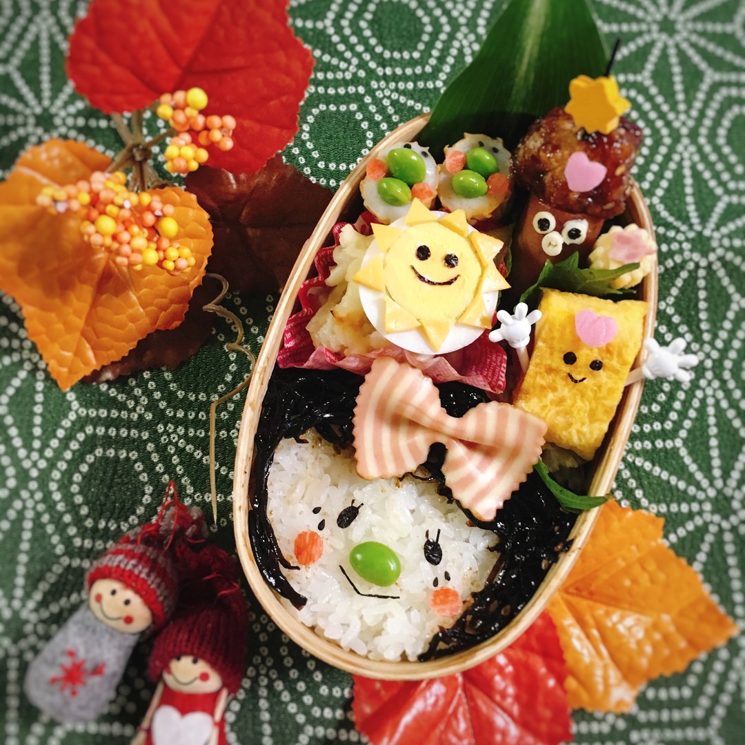 ごま昆布のおかっぱ女子弁当