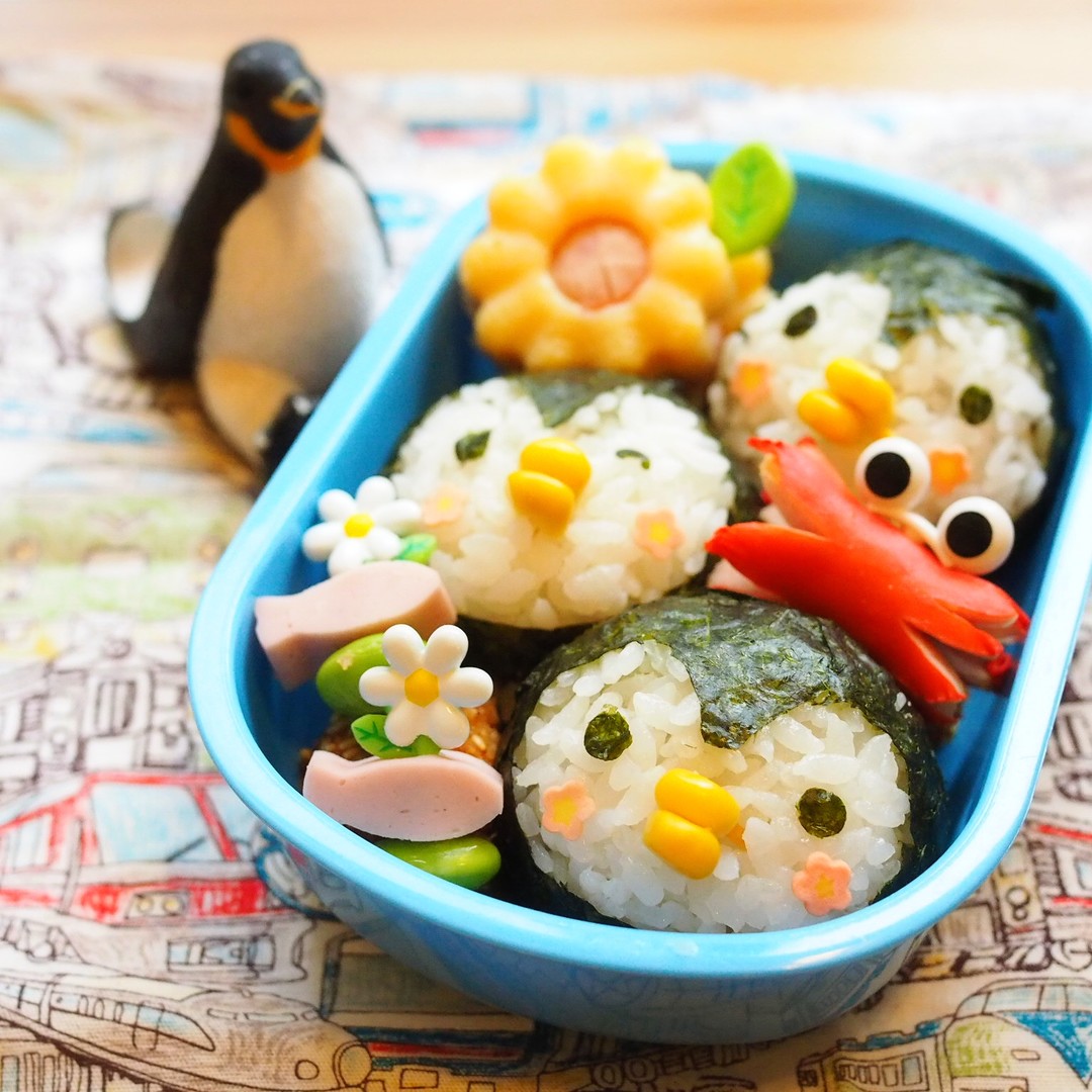 ペンギンおにぎりのお弁当