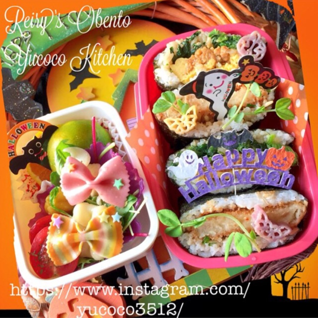 1021おにぎらず🎃💕ハロウィン弁当💕🎃