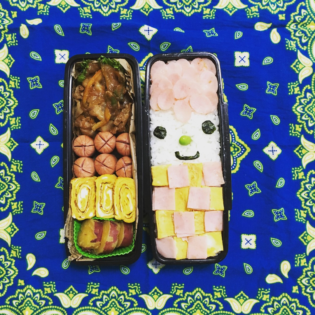 ハムエッグ坊やと焼肉弁当
