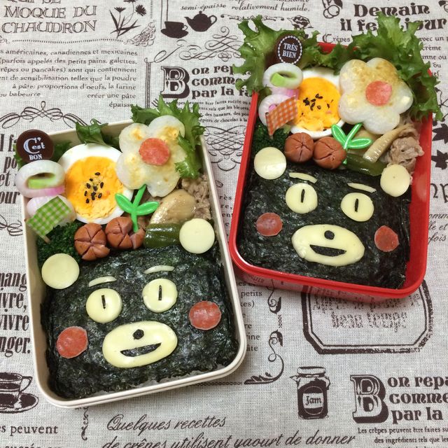 平面くまモン弁当