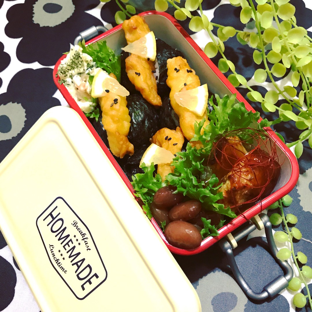 鶏天ぱっかんむすび部活弁当