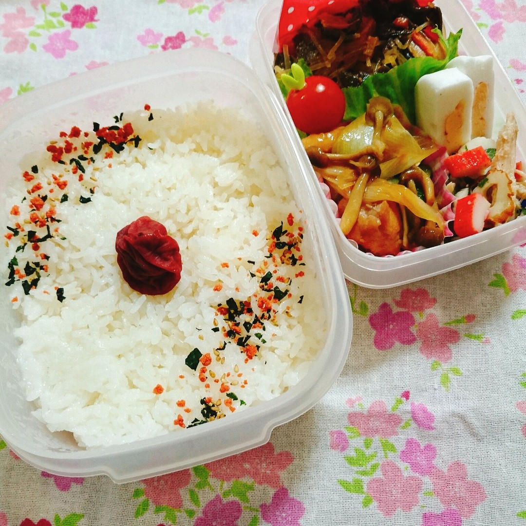 麻婆春雨とガーリックチキン炒め弁当
