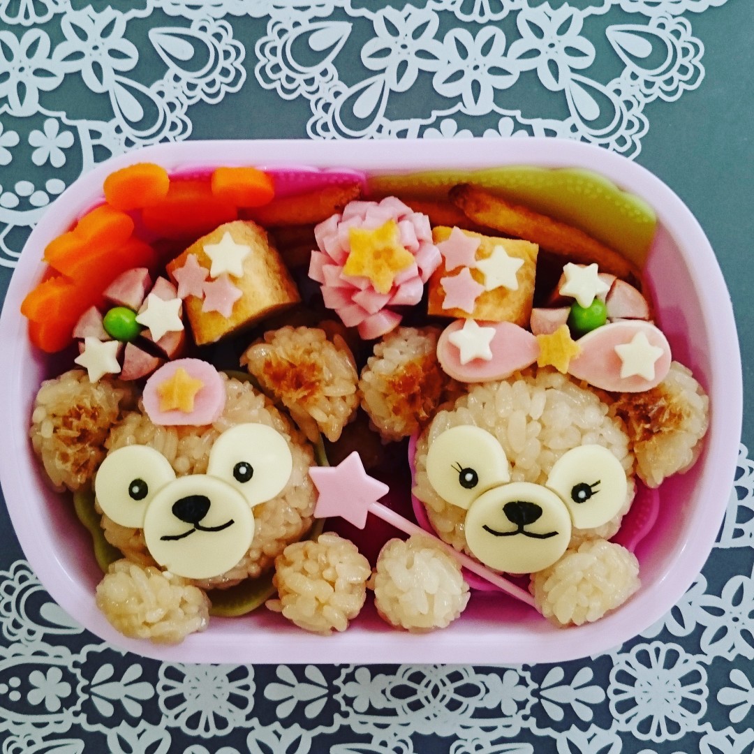 もうすぐ🎋七夕🎋ダッフィー&シェリーメイちゃんのお弁当🌌