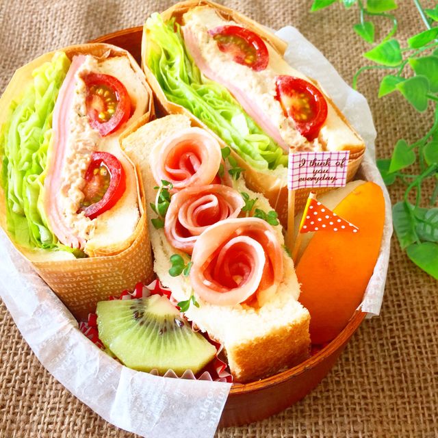生ハムのお花サンド