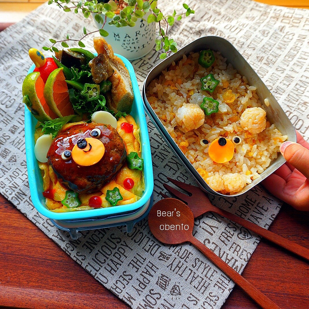 熊さんお揃い弁当