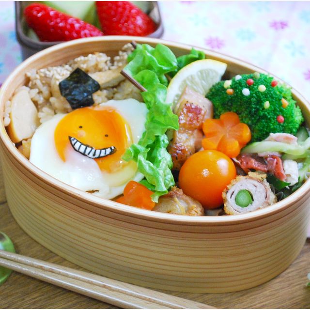 殺センセーの筍ご飯弁当