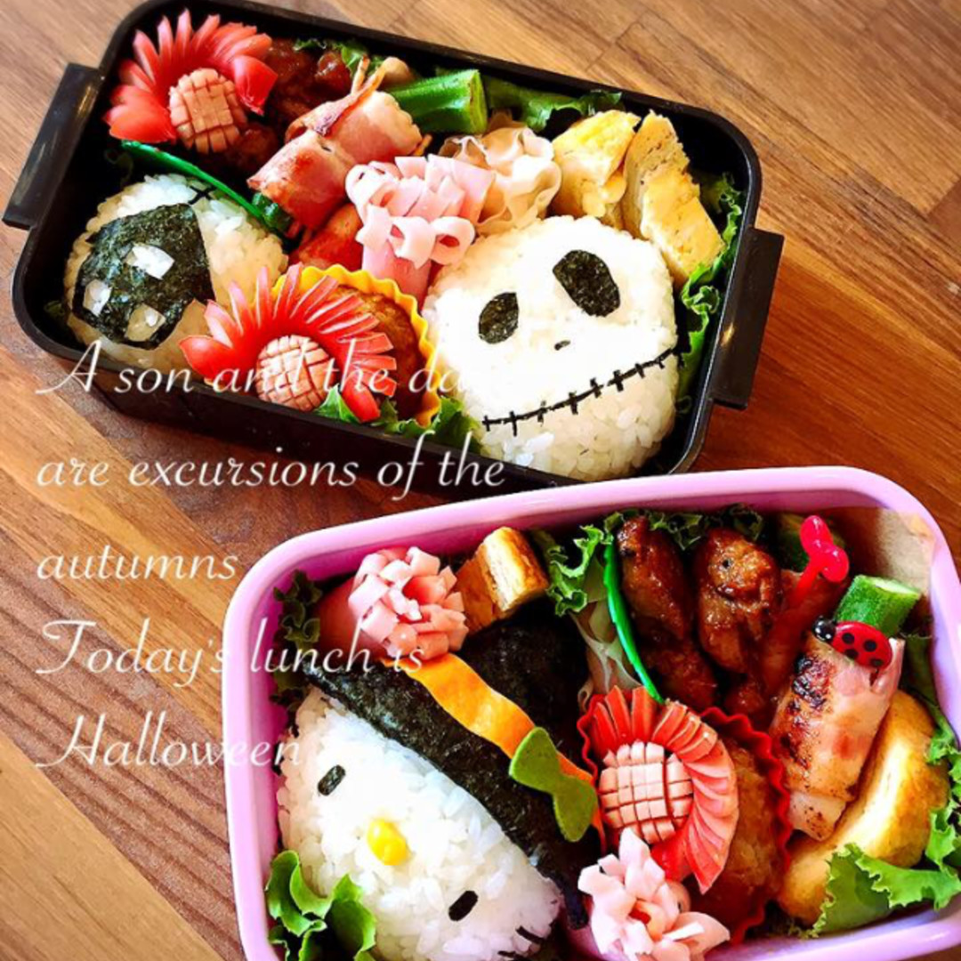 息子と娘のハロウィン弁当