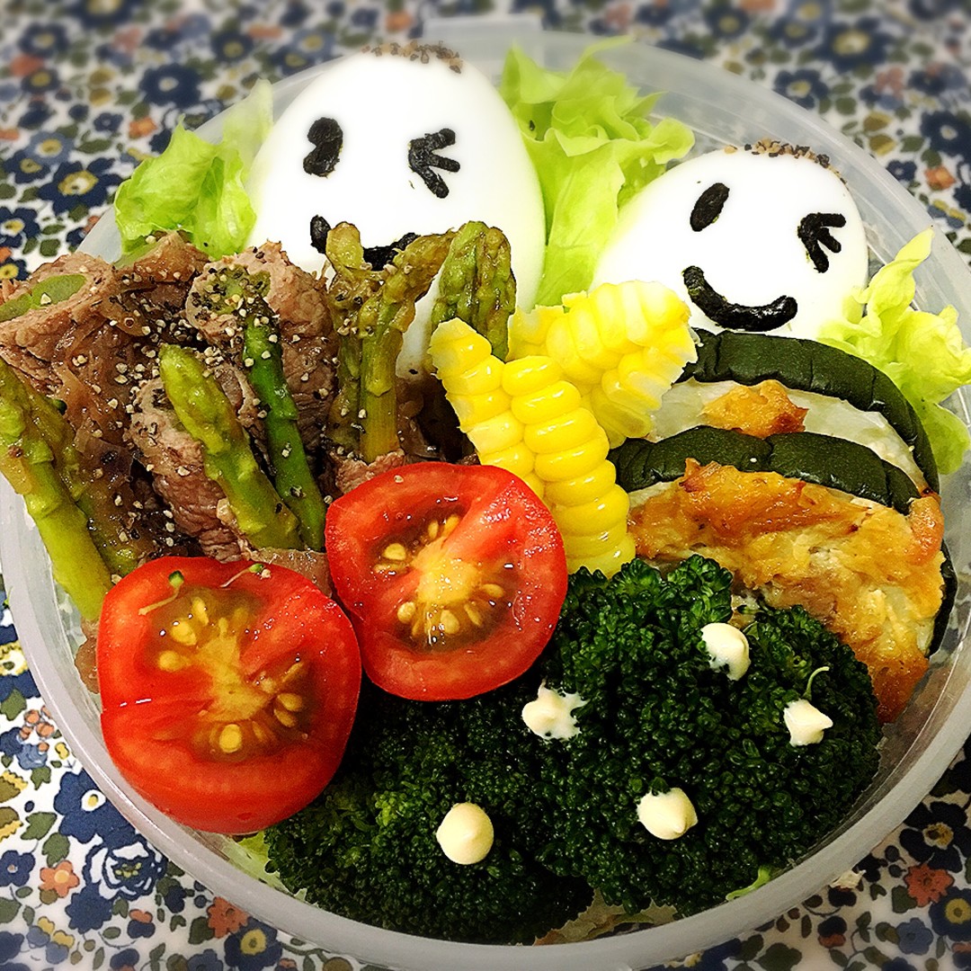 アスパラの牛肉巻き弁当
