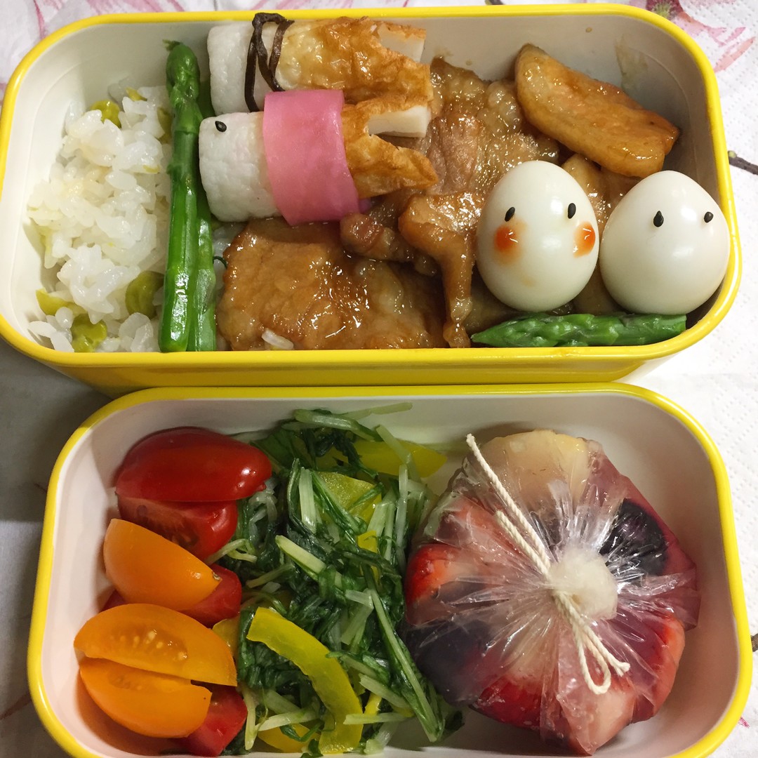 竹輪でこいのぼり弁当🎏