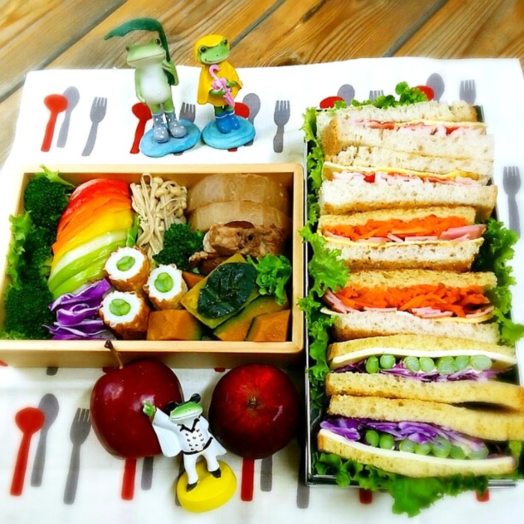 旦那さんの朝ごパン&私のお昼お弁当♪