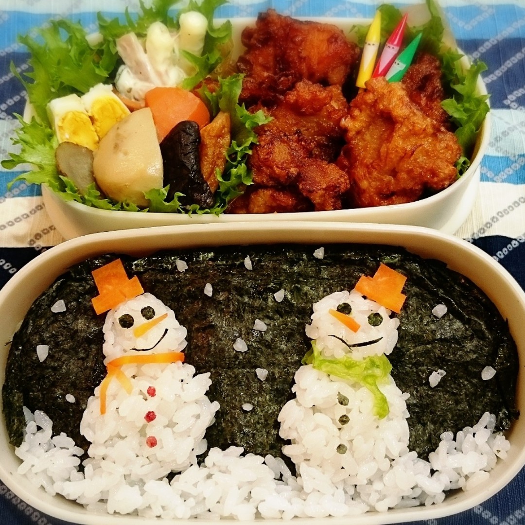 雪だるま弁当⛄～海苔弁～