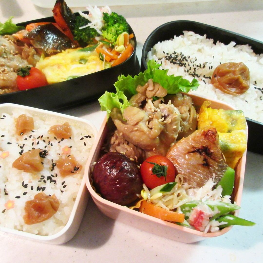 手羽元のさっぱり煮弁当♡