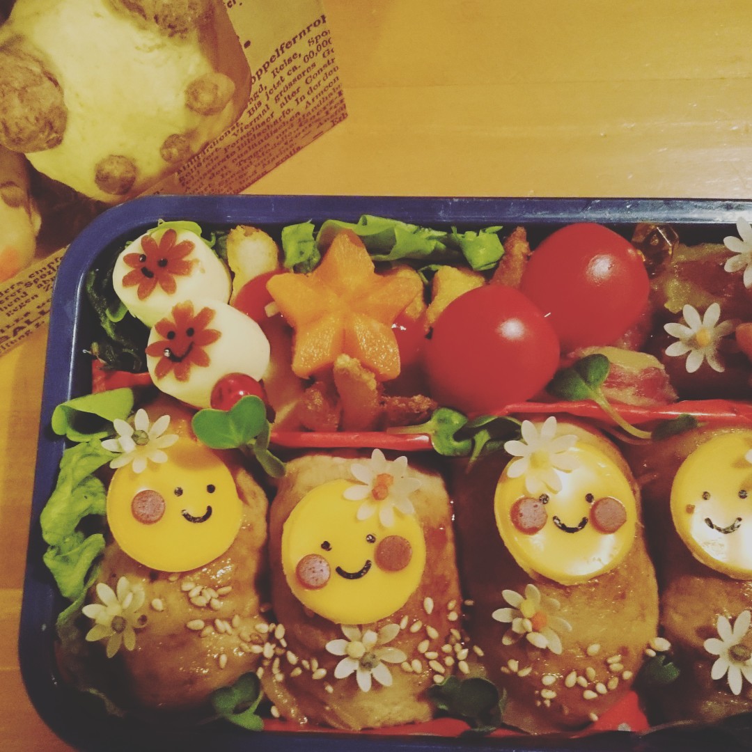 肉巻きおにぎりで女子弁当