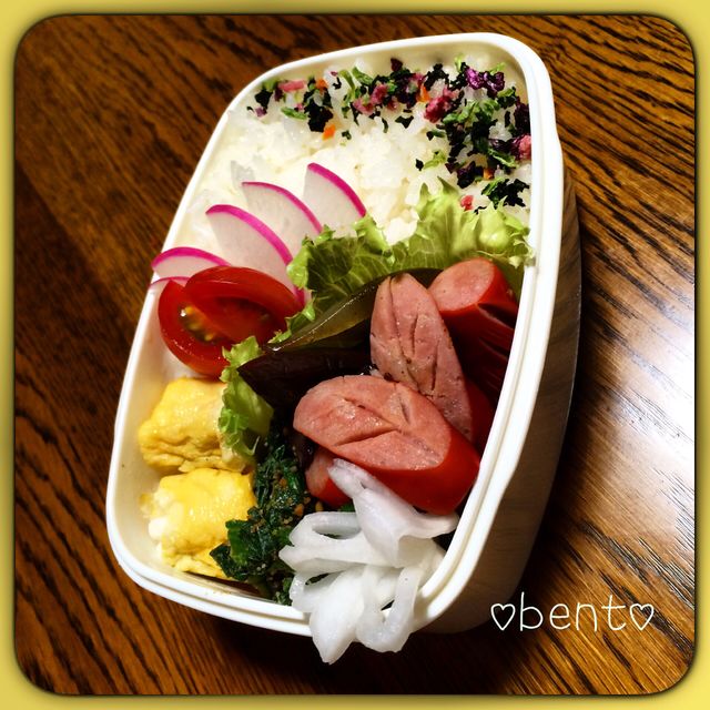 赤ウィンナーのお弁当