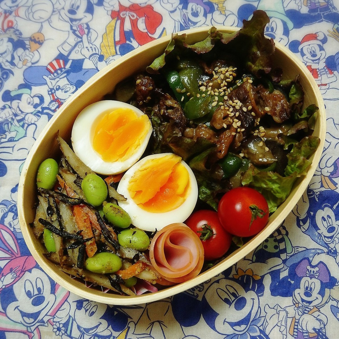 牛肉となすピーマンのオイスター炒め弁当