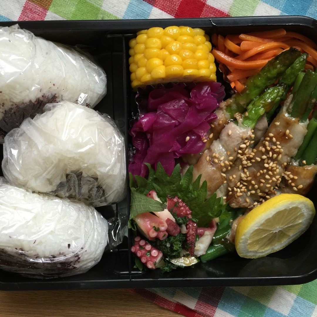 アスパラ肉巻き弁当